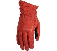 Rusty Stitches Johnny Guanti da moto, nero-rosso, taglia 2XL per maschi