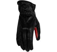 Rusty Stitches Johnny Guanti da moto, nero/rosso, Taglia S