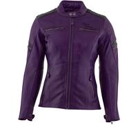 Rusty Stitches Joyce Giacca donna moto in pelle, viola/nero, Taglia 38
