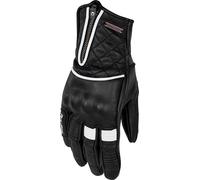 Rusty Stitches Lilly Guanti da moto da donna, nero-bianco, taglia L per donne