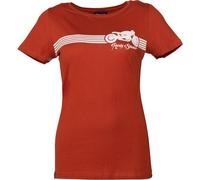 Rusty Stitches Motorcycle T-shirt da donna, bianco-rosso, taglia L per donne