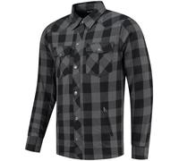 Rusty Stitches Neil Camicia da moto, nero/grigio, Taglia M