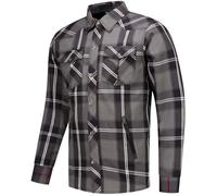 Rusty Stitches Neil V2 Camicia da moto, nero-grigio-bianco, taglia S per maschi