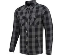 Rusty Stitches Neil V2 Camicia da moto, grigio/nero, Taglia 4XL