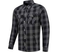 Rusty Stitches Neil V2 Camicia da moto, nero-grigio, taglia L per maschi