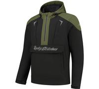 Rusty Stitches Orlando Giacca tessile moto, nero/verde, Taglia L
