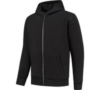 Rusty Stitches Peter Felpa con cappuccio e zip da moto, nero, Taglia 4XL