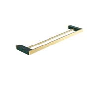 RUTAVM Portasciugamani Nordic Marble Double Towel Bars Brass Wall Mounted Towel Rack Towel Shelf Restroom Towel Rails Bathroom Accessories per Bagno