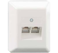 Rutenbeck UAE 2x8(8) Ap rw Presa di rete Da parete Inserto con piastra centrale