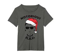 Ruth Bader Gingsburg - RBG Xmas Divertente Tshirt Maglietta, Donna Plus-Size, Asfalto, 1X
