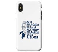 Ruth Bader Ginsburg NON FRAGILE COME IL FIORE Meme SUL RETRO Custodia per iPhone X/XS