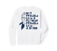 Ruth Bader Ginsburg Non Fragile Come Il Fiore Meme sul Retro Felpa