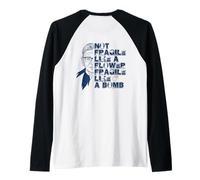 Ruth Bader Ginsburg Non Fragile Come Il Fiore Meme sul Retro Maglia con Maniche Raglan