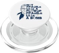 Ruth Bader Ginsburg NON FRAGILE COME IL FIORE Meme SUL RETRO PopSockets PopGrip per MagSafe