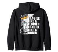 Ruth Bader Ginsburg Non Fragile Come Il Fiore RBG Meme sul Retro Felpa con Cappuccio
