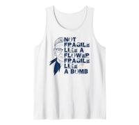 Ruth Bader Ginsburg Non Fragile Come Una Bomba di Fiori RBG Meme Canotta