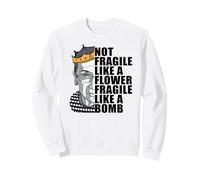 Ruth Bader Ginsburg Non Fragile Come Una Bomba di Fiori RBG Meme Felpa