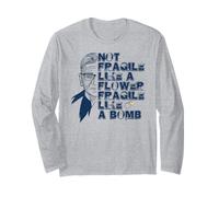 Ruth Bader Ginsburg Non Fragile Come Una Bomba di Fiori RBG Meme Maglia a Manica