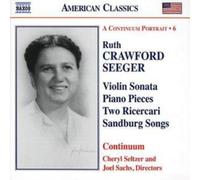 Ruth Crawford Seeger Violin Sonata, Piano Pieces (Continuum) (CD) Album