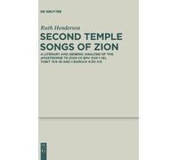 Ruth Henderson Second Temple Songs of Zion (Copertina rigida)