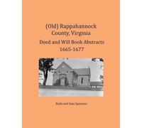 Ruth Sparacio S (Old) Rappahannock County, Virginia Deed and Will Bo (Tascabile)