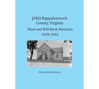 Ruth Sparacio S (Old) Rappahannock County, Virginia Deed and Will Bo (Tascabile)