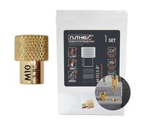 ruthex 1x Einschmelzhilfe/Lötspitze M10 3/8" - Punta per saldatore per inserti filettati ruthex M10-3/8" - compatibile con tutti gli adattatori ruthex