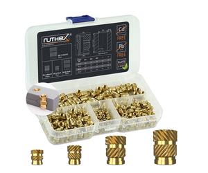 ruthex Assortimento di Inserti Filettati #2-56/#4-40/#8-32/#10-24 UNC - 1 Set