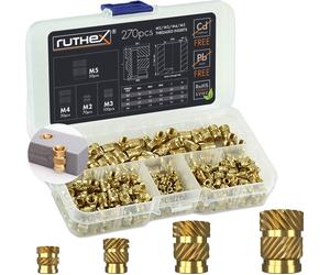 ruthex Assortimento di Inserti Filettati M2/M3/M4/M5 - 1 Set