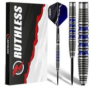 RUTHLESS Blue Falcon - Set di freccette professionali in tungsteno, 23 g e 25 g, con alette e steli (23 g)