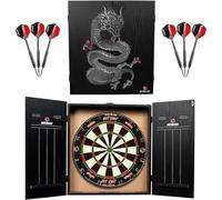 Ruthless Home Darts Center, bersaglio completo per la casa, con armadio, bersaglio e 2 set di freccette (drago)