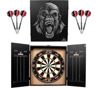 Ruthless Home Darts Center, bersaglio completo per la casa, con armadio, bersaglio e 2 set di freccette (Gorilla)