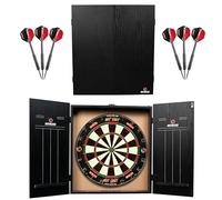 Ruthless Home Darts Centre | Opzioni di luce a LED | Centro bersaglio per la casa con armadio, bersaglio e 2 set di freccette (USB)