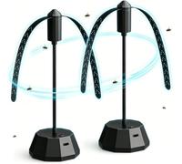 RUTIDA Ventole per tavoli ricaricabili tramite USB, confezione da 2 ventole per tenere le mosche lontane dal cibo da Soft Blades, ventilatore elettrico repellente per mosche