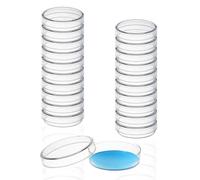 Ruuizksa Confezione da 30 ciotole in plastica con coperchio, 60 x 15 mm, pulizia accurata, ciotole sterili di per la scienza, durevoli, facili da usare