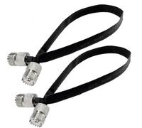 Ruuizksa Piatto Passante per Finestra/Porta, Coassiale RF da 2 Pezzi - 20 Cm, Connettore SO239 UHF Femmina A Femmina