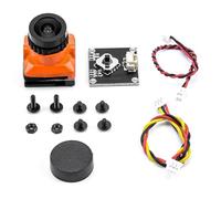 Ruuizksa Telecamera FPV HD 1500TVL grandangolare 2,1 mm con scheda di regolazione OSD per accessori FPV RC Racing Drone, arancione
