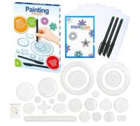 Ruuletore 'impostato per il disegno, set di sovrani moo | Kit di disegno artistico a 28x,Groove sovrano per la pittura di stencils per studenti materiale matematico