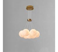 RuuXanthous Lampadario Moderno Nordico con Stampa 3D a Forma di Pianeta lunare, Grande lampadario per Camera da Letto delle Ragazze, Soggiorno, Isola - Lampadario Rotondo a Forma di Bolla, sa