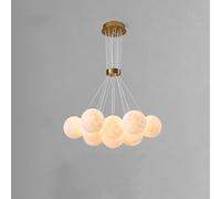 RuuXanthous Lampadario Moderno Nordico con Stampa 3D a Forma di Pianeta lunare, Grande lampadario per Camera da Letto delle Ragazze, Soggiorno, Isola - Lampadario Rotondo a Forma di Bolla, sa