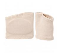 Ruvan Cuscinetti per metatarso XL, 45-48, per uomo e donna, con cuscinetti in gel, sollievo dal dolore ai piedi, mezza calza antiscivolo, lavabile, beige, 1 paio