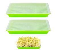 Ruvan Set di 2 ciotole per la coltivazione di crescione, piccole ciotole, ideale come contenitore per germogli per semi, per germogli e microverdi e crescione, 22 x 14 cm