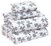 RUVANTI Set copripiumino in flanella per letto queen size - 100% cotone spazzolato - Tasche profonde 40,6 cm (adatto fino a 45,7 cm) - Traspirante per tutte le stagioni e