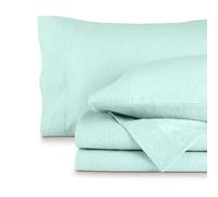 RUVANTI Set lenzuola 100% flanella - completo - Aqua - Tifany blu