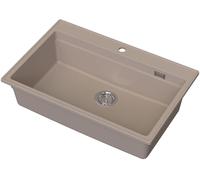 Ruvetti Absol 80 lavello in granito con inserto gocciolatoio 76x50 cm beige 3001AB_BE80_W