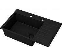 Ruvetti Axel 160 K lavello in granito 79x50 cm nero 3001AXK_FB160K_W