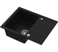 Ruvetti Axel lavello in granito 65x50 cm nero 3001AX_BC120_W