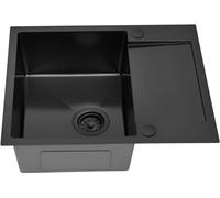 Ruvetti Look lavello in acciaio 60x48 cm nero 5003L_PVD_BL120_W