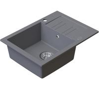 Ruvetti Pino lavello in granito 60x44 cm grigio/grafite/inox 3001PI_GR120_W