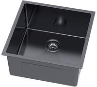 Ruvetti Stelio lavello in acciaio con sifone 44x44 cm grafite 5001S_PVD_GRF50_P